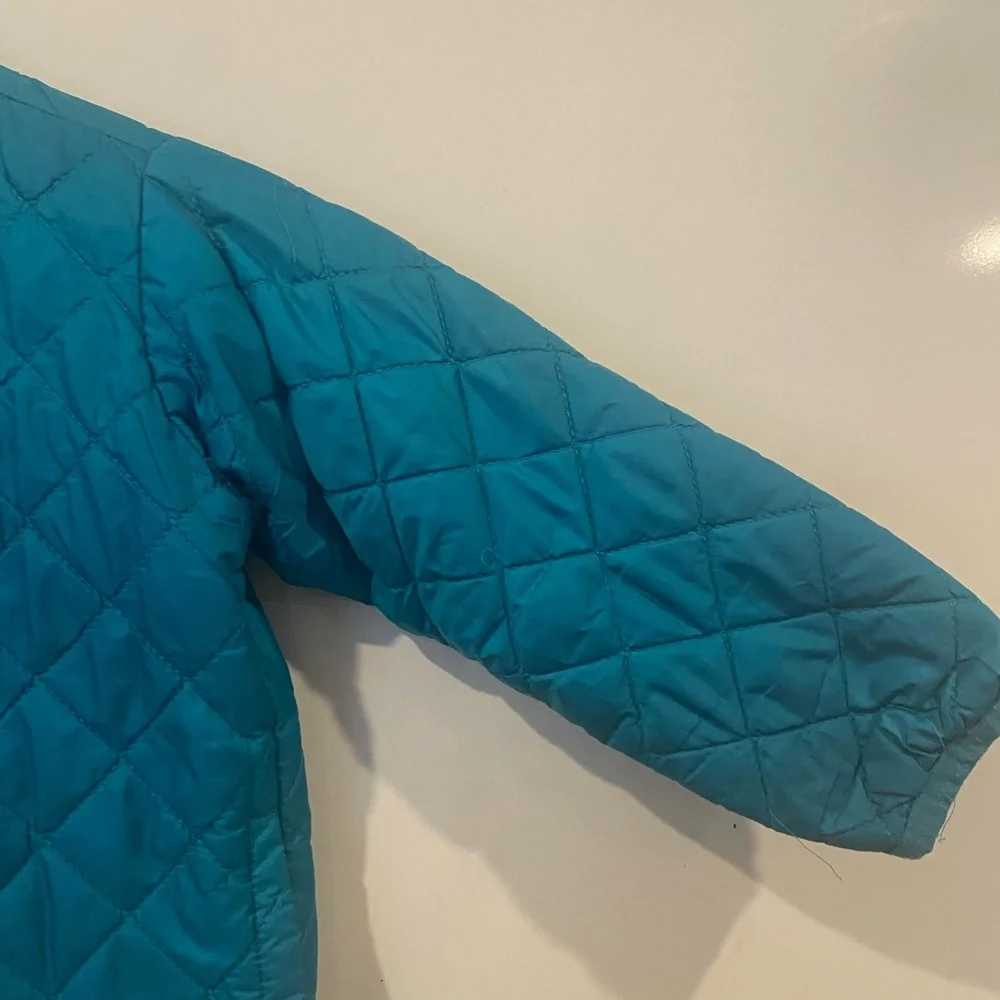Patagonia Teal Quilted Jacket with Chest Logo